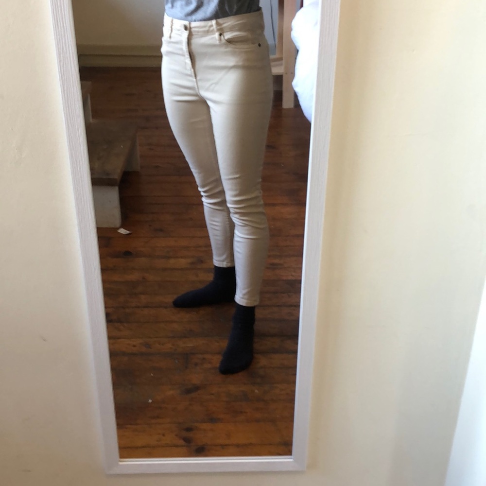 Khaki stretchy pants